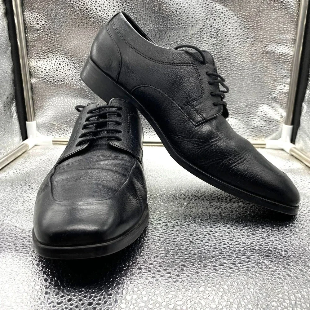 Cole Haan Kilgore Apron Ox Oxford Dress Shoes Mens 8.5‎ Black Leather Square Toe